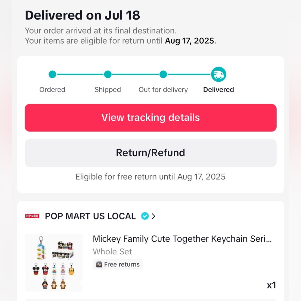 POP MART-MICKEY FAMILY CUTE TOGETHER KEYCHAIN-MICKEY - Picture 4 of 4